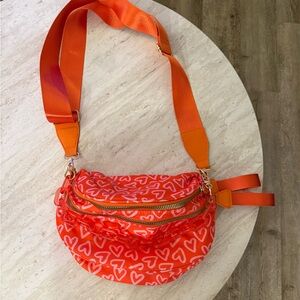 Amazon Orange Heart Crossbody Bag